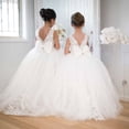 thumbnail image 2 of Cute Flower Girl Dresses for Wedding Big Bow Appliques Long Little Pageant Gowns Girls White Tulle First Communion GownsChild-3 Gao Jinjia LED, 2 of 2