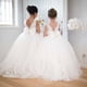 thumbnail image 2 of Cute Flower Girl Dresses for Wedding Big Bow Appliques Long Little Pageant Gowns Girls White Tulle First Communion GownsChild-4 Gao Jinjia LED, 2 of 2
