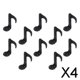 thumbnail image 1 of 3 globos de aluminio con nota musical única, decoración para concierto, boda, fiesta, graduación, color negro 4 piezas, 1 of 10