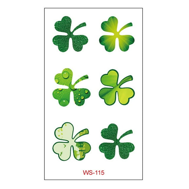 TopLLC Tattoo Stickers Irish Day Tattoos Green Stickers St. Patrick's Day Body Decoration Stickers Sticker Sticker