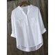 thumbnail image 3 of QUTETN 2024 New Plus Size Women'S Casual Loose Long Sleeve Shirt Pure Color Small V-Neck Design Blouse, 3 of 4