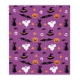 thumbnail image 2 of Puntoco Manta de franela con estampado de calabaza de Halloween aterrador, manta de acondicionamiento, manta de viaje portátil, 2 of 5