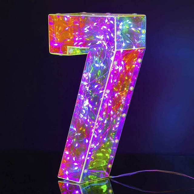 ¡Ofertas de la semana! Lámparas LED Lisbinx de 100 cuentas luminosas con números del alfabeto para San Valentín, luces decorativas para fiestas, bodas y cumpleaños.
