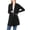 Black, variant on Womens Slouchy Long Sleeve Open Front Draped Cardigan Sweater