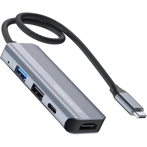 shiyou-4-in-1 USB-C Hub with HDMI, USB 3.0, USB 2.0, and PD Charging - Compact and High-Speed Multiport Adapter