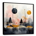 thumbnail image 2 of Designart "Modern Forest Landscape in Black and Yellow I" Landscapes Framed Wall Art - Black Abstract Landscapes Entryway Framed Wall Art, 2 of 6