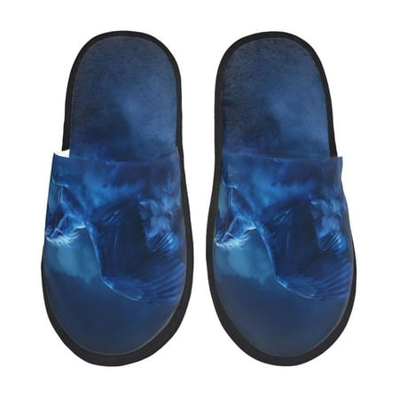 

Tideii Pegasus Night Sky for Home Indoor Cotton Slippers Autumn and Winter EVA Plush Slippers Household Supplies Unisex-Large