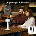 thumbnail image 6 of Bell + Howell Chelsea Small Table Lamp, Touch Lamps for Bedroom, LED Rechargeable Lamp, Cordless Lamp Great for Gifting, Small Lamps for Bedroom, Lamps for Living Room, Home Décor, White, 6 of 7