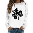 thumbnail image 1 of toraway Sweat à Capuche Graphique pour Femmes, Manches Longues, Col Rond, Imprimé Saint P Day, TG, 1 of 4