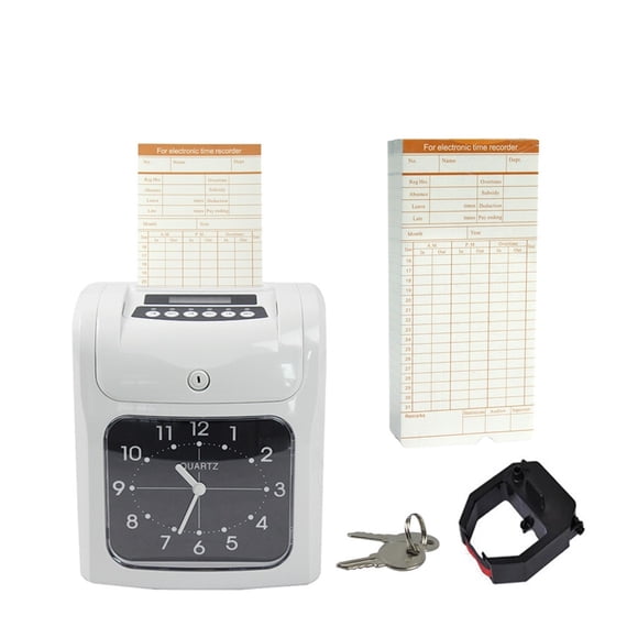 Time Recorder Clocking In Clock Machine Digital Attendance For Recorder Office Factory Staffs Employee ,Easy to Use