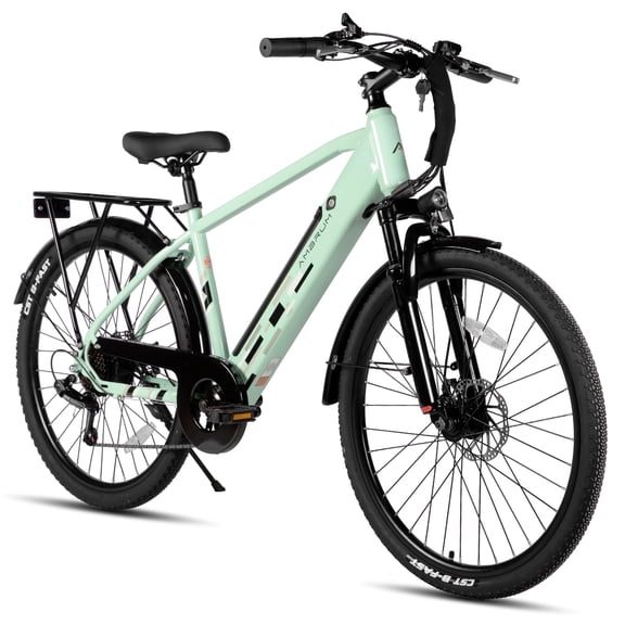 HILAND 26" Electric Bike for Adults with 500W Brushless Motor, 40Miles 20MPH Electric Mountain Bike with 36V 7.8AH Removable Battery UL2849,Green