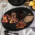 thumbnail image 6 of over&back Coupe Stoneware Serving Platter - Elegant 1-Piece Oval Serving Platter to Complete Your Kitchen Set - 16.4" x 11.5" - Semi-Matte Black, 6 of 11