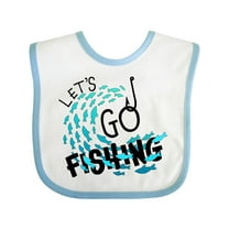 Inktastic Let's Go Fishing Boys or Girls Baby Bib