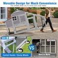 thumbnail image 3 of Suumerpety Large Chicken Coop Wooden Chicken House with Nesting Box Wheels and Run Outdoor Rabbit Hutch Expandable Hen House for 4-6 Chickens Gray, 3 of 10