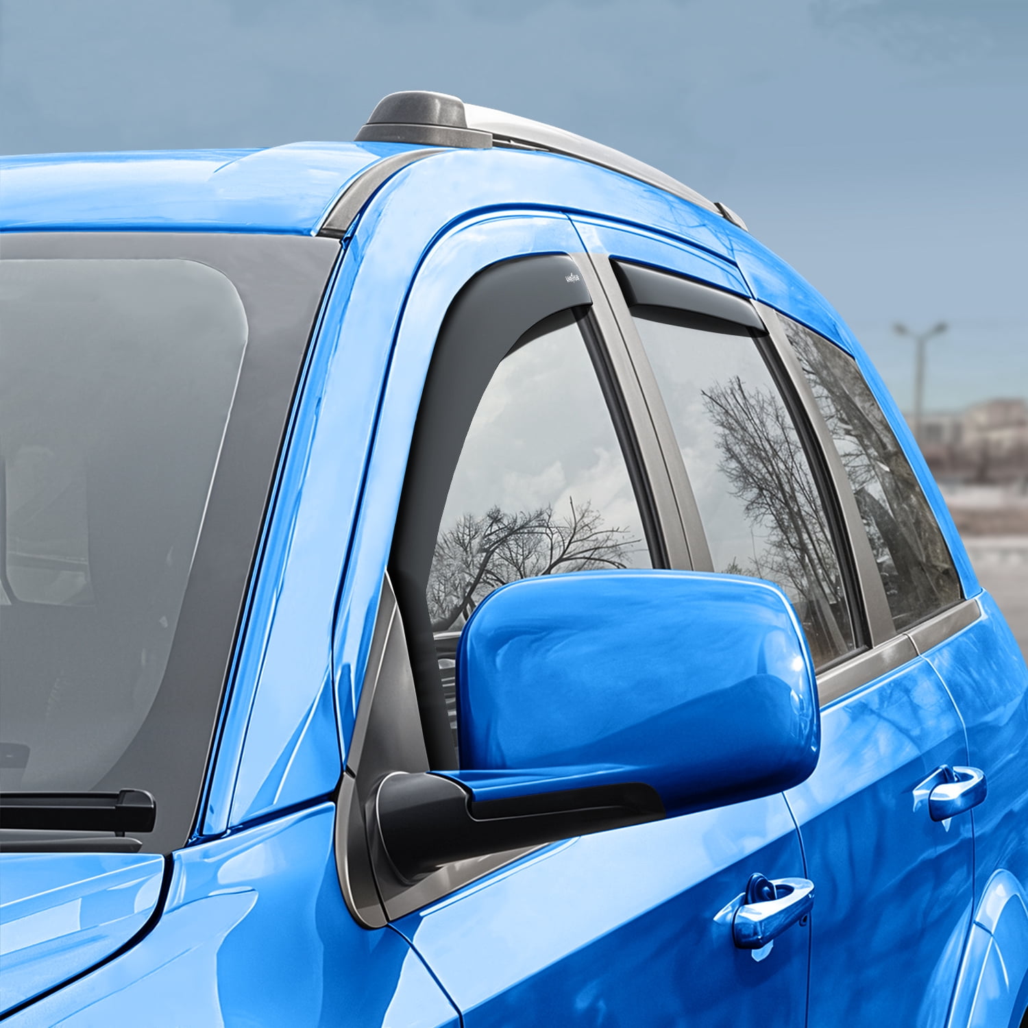 Goodyear Shatterproof in-Channel Window Deflectors for Dodge Journey 2009-2020, Rain Guards, Window Visors for Cars, Vent Deflector, Car Accessories, 4 pcs - GY007886