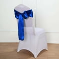 thumbnail image 2 of Efavormart 5pcs Royal Blue SATIN Chair Sashes Tie Bows for Wedding Events Decor Chair Bow Sash Party Decoration Supplies  6 x106", 2 of 10