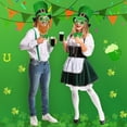 thumbnail image 6 of Men‘s Leprechaun Costume with Leprechaun Hat Beard Bow Suspender, Shamrock Glasses,St Patrick's Day Costume for Irish Party, 6 of 7
