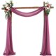 thumbnail image 1 of CHAO Paquete de 1 arco elástico para colgar en bodas (rosa, 70x550cm) para decoración de bodas, cortinas transparentes para telón de fondo, 1 of 5