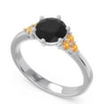thumbnail image 2 of 2.15 Ct Round Cut Black Onyx & Citrine Gemstone Wonderful Engagement Ring for Women 14K White Gold Size 3 by Diamond-Capitals, 2 of 7