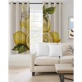 thumbnail image 2 of Summer Lemon Blackout Curtains for Bedroom Living Room Darkening Curtains 84 Inch Length 2 Panels Set Yellow Fruits Green Leaf Vintage Window Curtain Insulated Window Treatment Grommet Drapes 42"x84", 2 of 9