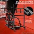 thumbnail image 4 of Supllueer Racing Simulator Cockpit Stand With Triple Monitor Stand & Red Seat Fit For Logitech G920 G923 Fanatec.Excluding electronic devices, 4 of 21