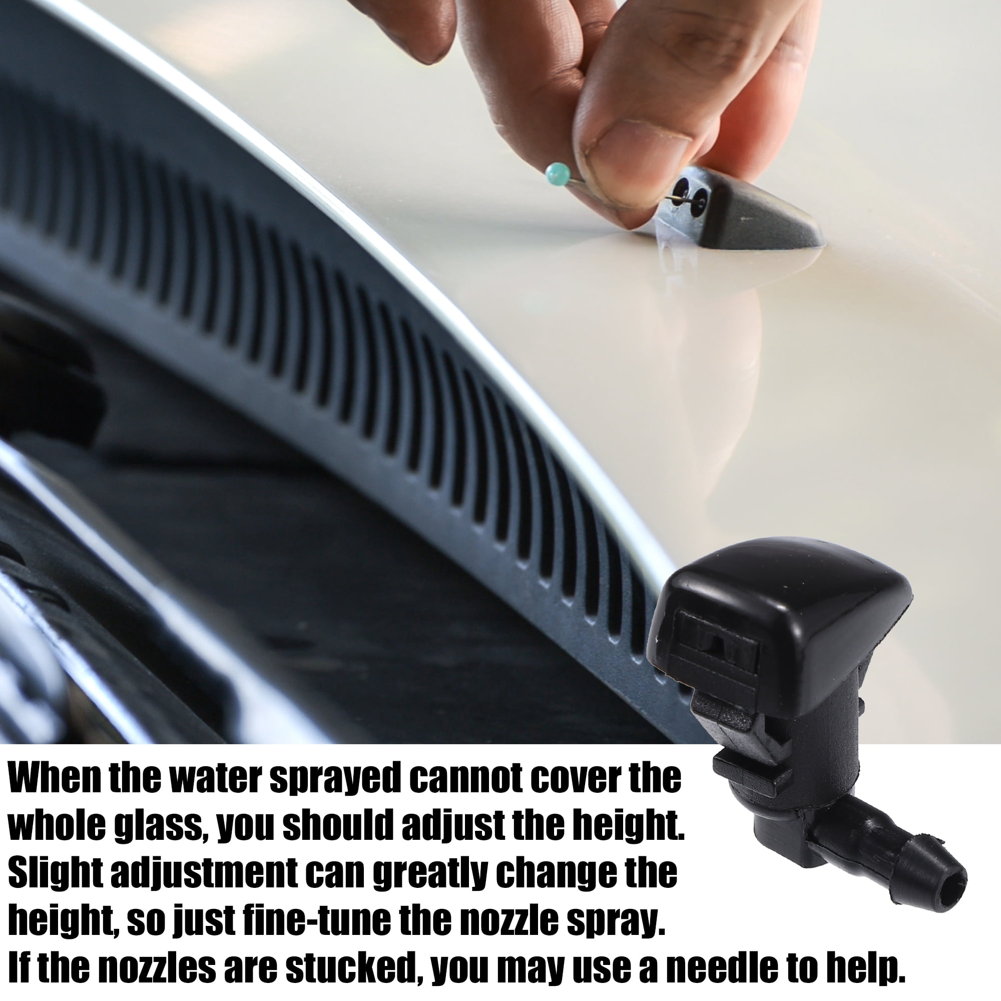 Unique Bargains Washer Water Nozzle for Toyota Tacoma Base Pre Runner S-Runner
