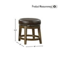 thumbnail image 3 of OakvillePark Muny Round Swivel Dining Height Stool (Set of 2), Brown, 3 of 4