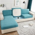 thumbnail image 4 of Cushion Sofa Seat Cover Tightly Wrapped Protection Plush Fiber Living Room Clearance blue, 4 of 4