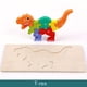 thumbnail image 5 of Children's 3d Wooden Three-dimensional Puzzle Building Blocks Baby Puzzle Early Education Intelligence Wooden Dinosaur Toys For Baby Birthday Gift Children's Day Gift, 5 of 5
