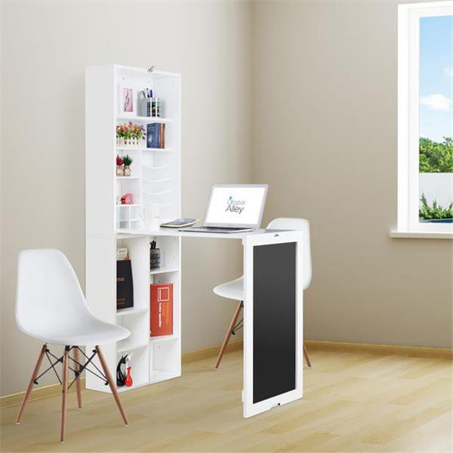 Utopia Alley Sh3ww Collapsible Fold Down Desk Table Wall Cabinet