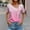 Pink, variant on Deal of the Week Ofreoo Women's V-Neck Fashion Casual Short-Sleeved Spring And Summer Top