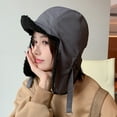 thumbnail image 6 of Audhol Bomber Hat Women's Foldable Handmade Ear Protection Warm Wool Cap Cotton Slouchy Hat Knitted Hat Windproof Cold Sweat Hat Hunting Hat B One Size, 6 of 8