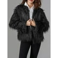 thumbnail image 4 of FOCUSNORM Women Faux Fur Coat Solid Color Open Front Long Sleeve Plus Size Jacket Warm Winter Outwear, 4 of 9