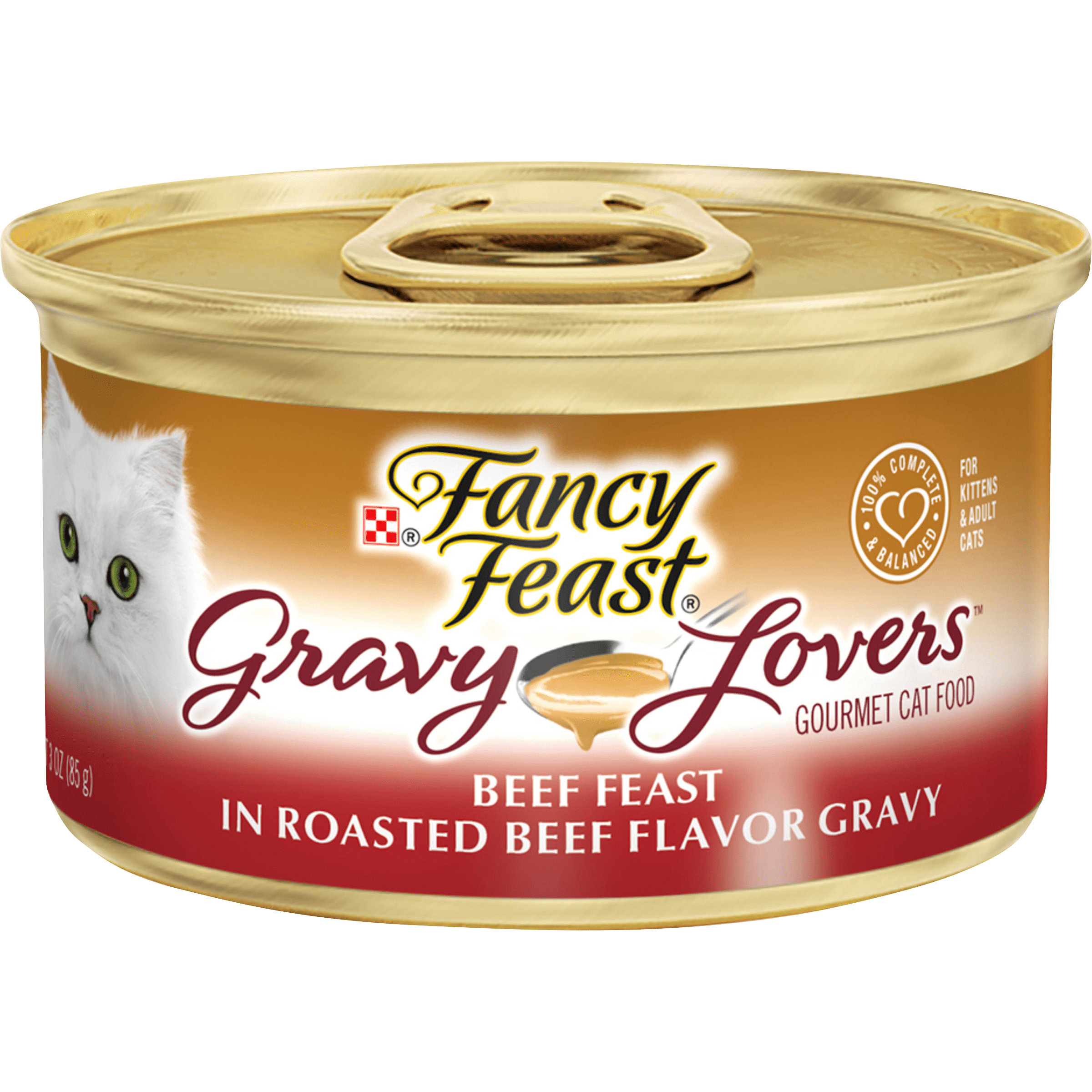 (24 Pack) Fancy Feast Gravy Wet Cat Food, Gravy Lovers Beef Feast in