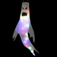 thumbnail image 2 of pdqouc Halloween Windsocks with White LED String Lights 47.2 Inch Light Up Hanging Outdoor Halloween Decorations Battery Operated Waterproof for Halloween Party Yard Decor, 2 of 5