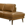 thumbnail image 6 of Paisley Genuine Leather L-Shaped Pillow Back Right-Facing Sectional in Tan, 6 of 6