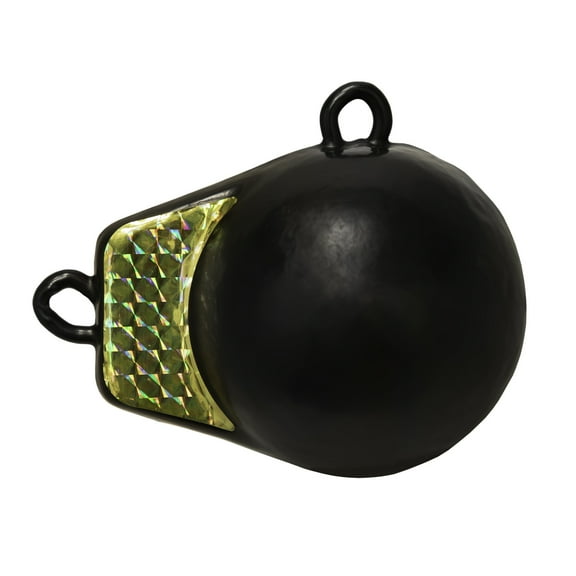 Extreme Max 3006.9214 Coated Ball-with-Fin Downrigger Weight - 3 lbs. with Gold Flash
