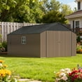 thumbnail image 4 of Clouddwell 12 x 20 FT Shed Outdoor Storage Shed with Double Hinged Large Door, Large Metal Storage Cabinet for Car Storage, Pool Storage, Bike Shed, Garden Tools, Patio Furniture, White, 4 of 4