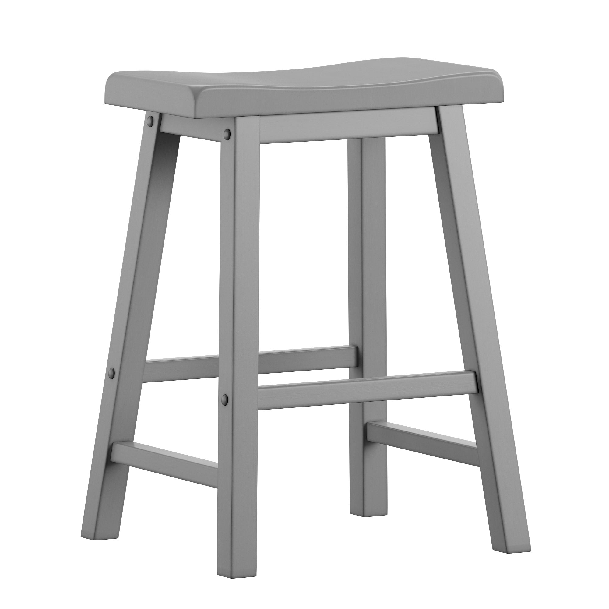 Weston Home Ashby 23 inch Backless Bar Stools, Set of 2, Frost Grey Finish