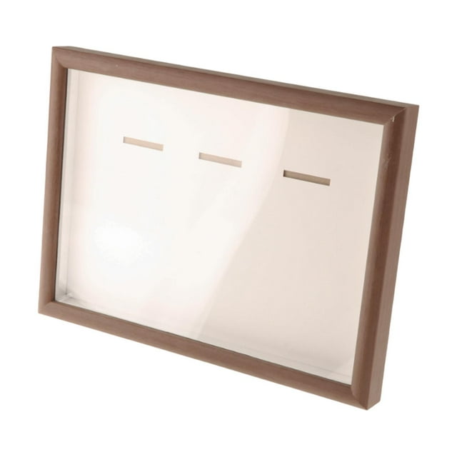 Lipstore Medal Display Shadow Box Frame Collectible Wood for Insignia Pins Gymnastics Walnut Color A4