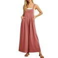 thumbnail image 3 of Cueply Women's Overalls Jumpsuits Casual Loose Adjustable Straps Wide Leg Long Pant with Pockets, 3 of 9