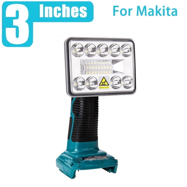 Lámpara de Trabajo para Auto de 3 Inch Adaptador de Batería Li-ion USB Charger Luz de Trabajo para Makita para DeWalt para Bosch para Milwaukee Craftsman Batería de Litio black decker