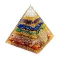 thumbnail image 2 of de cristal, de obsidiana de energía moderna para estanterías de libros se muestra Zulema Pirámide de cristal, 2 of 8