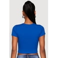 thumbnail image 5 of Womens Basic Ribbed Knit Cropped Tee, 5 of 5