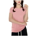 thumbnail image 2 of Fanxing Womens Tshirt Nightgown V Neck Sleepshirts Comfy Casual Nightshirt for Women Pink,XXL, 2 of 4