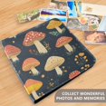 thumbnail image 4 of FORMRS 3 Ring Photo Album 4"x6" Self Adhesive Large Capacity PU Leather Cover, Black Mushroom Pattern, 4 of 8