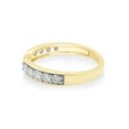 thumbnail image 4 of 1/2 Carat Round Cut Lab Created Moissanite Diamond 2.3MM Width Half Eternity Wedding Band Ring In 14K Yellow Gold Over Sterling Silver(G-H Color,VVS1 Clarity,0.50 Cttw)-4.5, 4 of 7