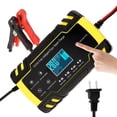 thumbnail image 4 of Pluokvzr 12V/24V Smart Battery Charger | Pulse Repair Charger with LCD Display | Intelligent Mode Overvoltage Protection Temperature Monitoring for Car, Truck,, 4 of 10