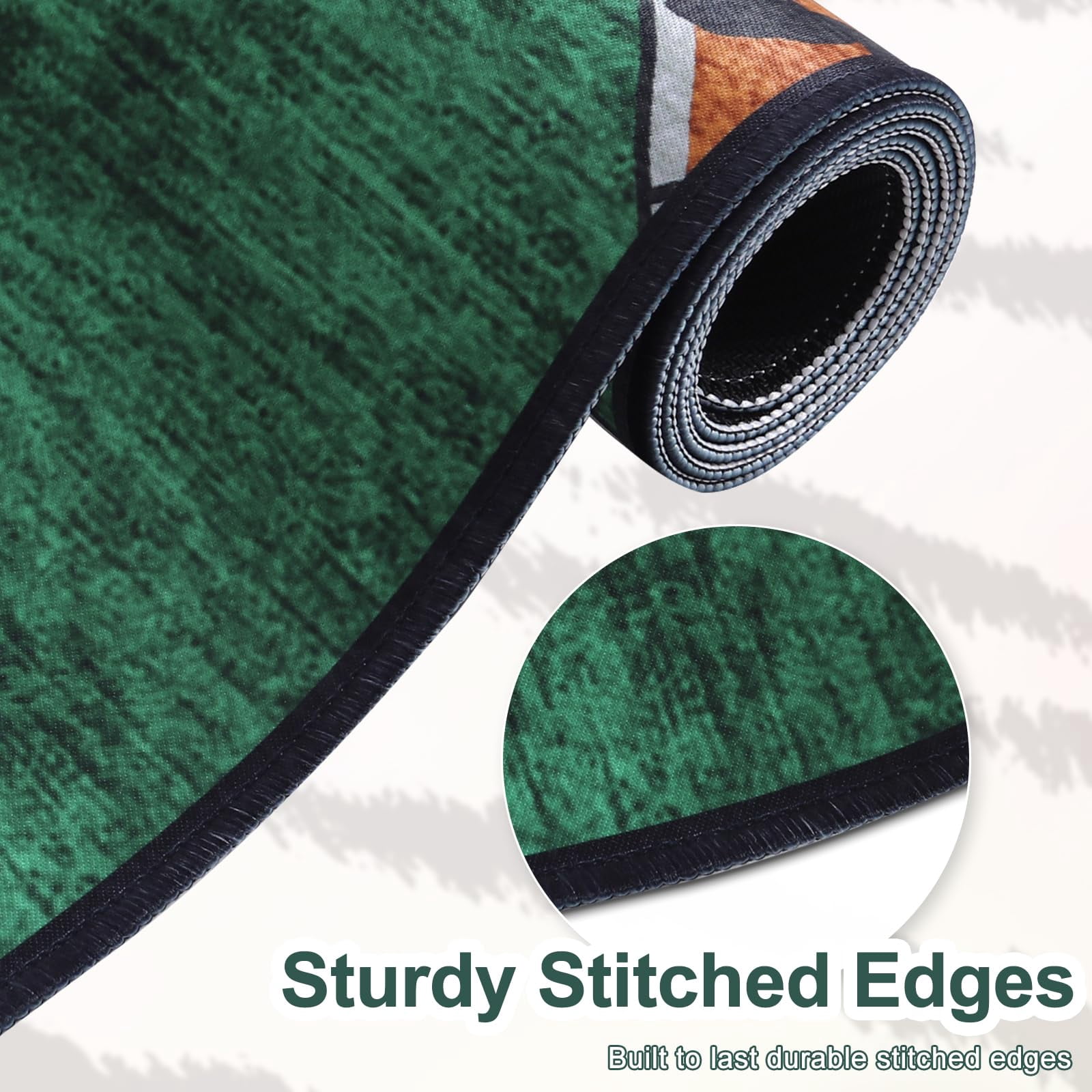 Tiger Desk Mat For And Mouse  Non Slip Large Tigerhide Smooth Gaming Pad Long Office Home 35.4 X 15.7 Inches (emerald Green)