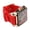 Red, variant on Men's Quartz Analog Wrist Watch with Green Silicone Strap, Luminous Chronograph Dial, 30M Water Resistant Fashion Casual Dress Watch for Daily Wear, 9.8 inches / 250 mm